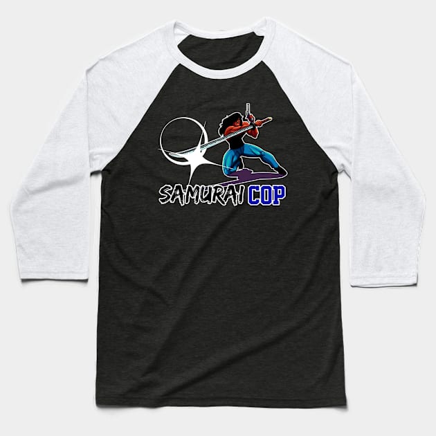 Samurai Cop Baseball T-Shirt by krls